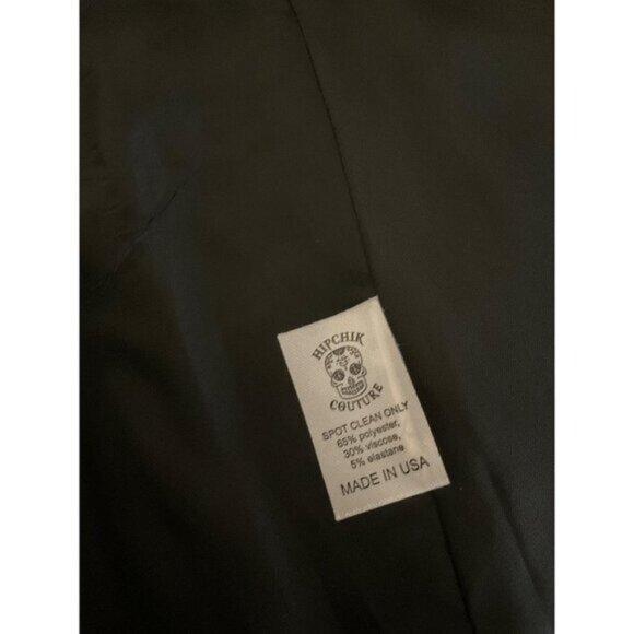 HIPCHIK COUTURE NWT Herringbone Rhinestone Cheetah Blazer sz. 6 - Picture 5 of 9